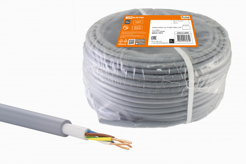 Кабель TDM NYM-J 4х1,5-0,66 (100м) (SQ0121-0089)