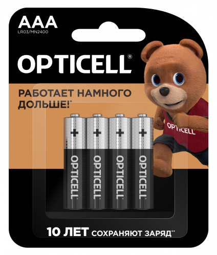 Элемент питания OPTICELL BASIC LR03 BL4 (4/48/192/21504) (5051002)