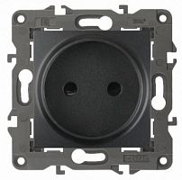 Розетка ЭРА серии Elegance скрытой установки 2P 16A0В IP20 антрацит (1/10/100) (Б0034288)
