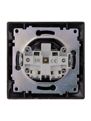 Розетка 2П 10А 250В с защ. шт. старинная бронза с/у, "Лама" (1/10) TDM (SQ1815-0751) фото 3 Розетка 2П 10А 250В с защ. шт. старинная бронза с/у, "Лама" (1/10) TDM (SQ1815-0751) фото 3