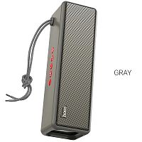 Колонка портативная HOCO HC3, Bounce, TF, USB, AUX, TWS, FM, Bluetooth 5.0, пластик, емкость аккумулятора: 2400 мАч, цвет: серый (1/30) (6931474741646)