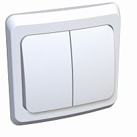 Выключатель 2-кл. С/У ЭТЮД 10А IP20 бел. Systeme Electric BC10-002B (1/20/120)