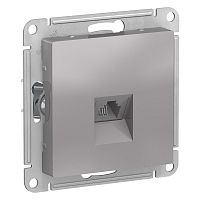 Механизм розетки телефонной 1-м С/У ATLASDESIGN RJ11 алюм. Systeme Electric ATN000381 (1/10/60)