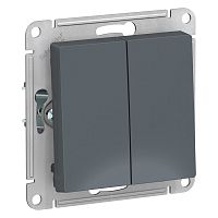 Механизм выключателя 2-кл. С/У ATLASDESIGN 10А IP20 (сх. 5) 10AX механизм грифель Systeme Electric ATN000751 (1/10/60)