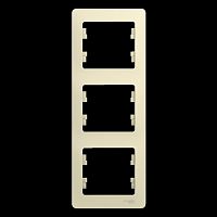 Рамка 3-м GLOSSA верт. беж. Systeme Electric GSL000207 (1/15/90)