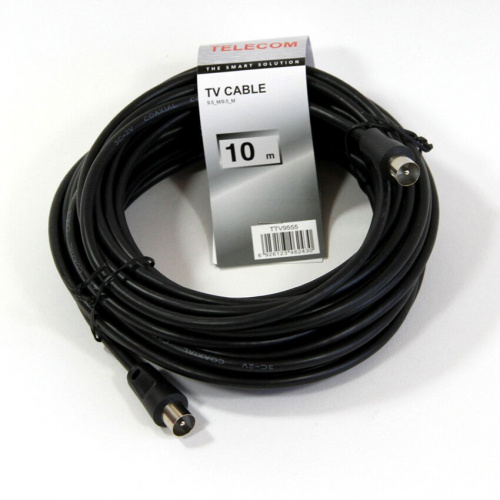 Кабель соединительный антенный 9.5mm, 75Ом,ТВ-М-->ТВ-M, 10m, Telecom (TTV9555-10M) (1/25) фото 6 Кабель соединительный антенный 9.5mm, 75Ом,ТВ-М-->ТВ-M, 10m, Telecom (TTV9555-10M) (1/25) фото 6