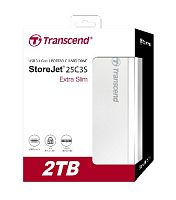 Внешний HDD  Transcend  2 TB  C3S серебро, 2.5'', USB 3.1 (USB/Type-C) (TS2TSJ25C3S)