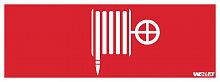 Самоклеящаяся информационная этикетка WOLTA "ПОЖАРНЫЙ КРАН" 322х120мм (F02)