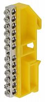 Шина ЭРА NO-222-93-1 PE земля на DIN-изоляторе ШНИ-6х9-12 никелированная Д-Желтый (10/250) (Б0044142)