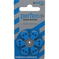 Элемент питания Perfeo ZA675/6BL Airozinc Premium (6/60/600) (PF ZA675/6BL)