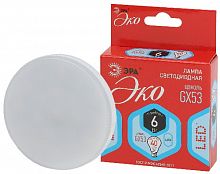 Лампа светодиодная ЭРА RED LINE ECO LED GX-6W-840-GX53 GX53 6Вт таблетка нейтральный белый свет (1/100) (Б0036540)