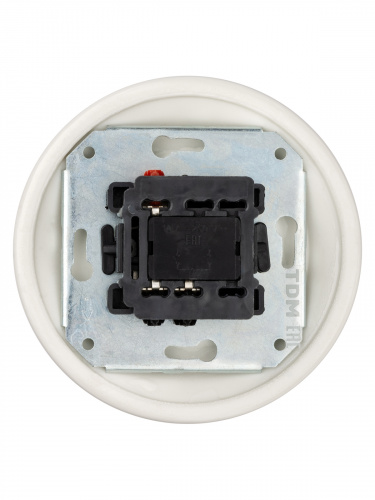 Выключатель скрытой установки фарфоровый поворотный 2-кл. с ручкой (бантик) 10А белый «Болонь» TDM (SQ1820-0013) фото 3 Выключатель скрытой установки фарфоровый поворотный 2-кл. с ручкой (бантик) 10А белый «Болонь» TDM (SQ1820-0013) фото 3