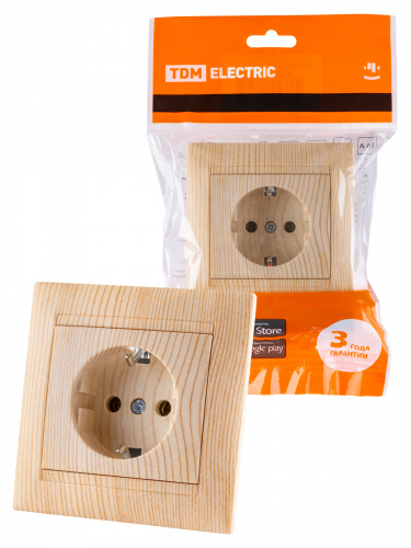 Розетка 2П+З 16А 250В сосна , с/у, "Лама" (10/120) TDM (SQ1815-0323) Розетка 2П+З 16А 250В сосна , с/у, "Лама" (10/120) TDM (SQ1815-0323)