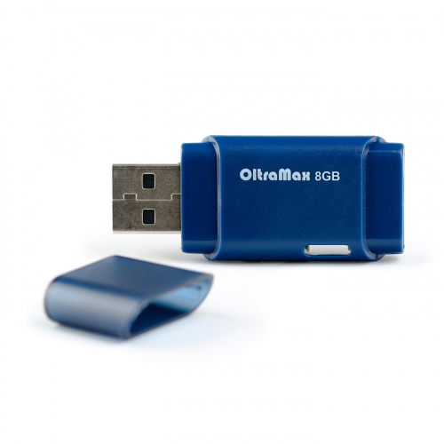 Флеш-накопитель USB  8GB  OltraMax  240  синий (OM-8GB-240-Blue) фото 2