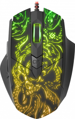 Мышь проводная игровая DEFENDER Titan GM-650L RGB,Macro,6кнопок,6400dpi, черный (1/40) (52650) фото 8