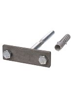 Держатель фасадный для полосы шириной 25-50 мм длина 120 мм с дюбелем, стальной зажим TDM (1/30) (SQ2402-3141)