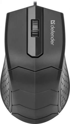 Мышь проводная игровая DEFENDER HIT MB-530, USB, 3 кнопки, 1000DPI, черный (1/100) (52530)