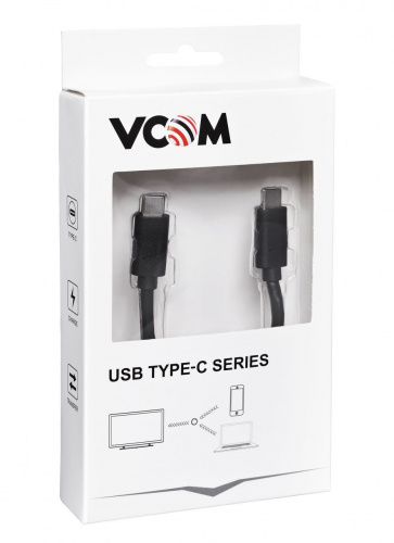 Кабель USB 3.1 Type-C 5Гб/с ,3А, Power Deliwery. длина 1M, VCOM <CU400-1M>(1/55) Кабель USB 3.1 Type-C 5Гб/с ,3А, Power Deliwery. длина 1M, VCOM <CU400-1M>(1/55)