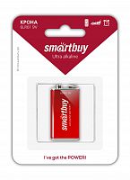 Элемент питания SMARTBUY  6LR61/1B (алкалин. крона)  (1 бл)   (12/240) (SBBA-9V01B)