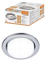 Светильник встраиваемый СВ 01-08 GX53 220 В 50 Гц, хром, 2 шт/уп, Народный (10/50) (SQ0359-0102)