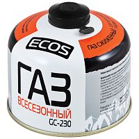 Газ всесезонный т.м. ECOS в баллоне, GC-230 (резьбовой EPI-GAS, 230 г, Корея) (1/12) (140540)
