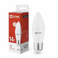 Лампа светодиодная IN HOME СВЕЧА-VC 14Вт 230В E27 4000K 1330Лм (10/100) (4690612047744)