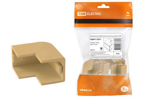 Внешний угол КМН 16х16 сосна (цена за уп. 4шт./комп.) TDM (1/25/250) (SQ0411-0211)