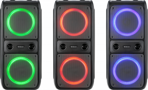 Портативная колонка напольная DEFENDER Boomer 70 60Вт, Light/BT/FM/USB/LED/IPX4, черный (1/2) (65670) фото 4