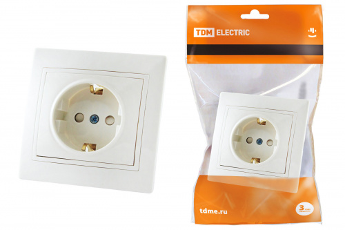 Розетка скрытая установка, 2П+З с защ. шт. 16А 250В белая "Таймыр" TDM (10/100) (SQ1814-0016) Розетка скрытая установка, 2П+З с защ. шт. 16А 250В белая "Таймыр" TDM (10/100) (SQ1814-0016)