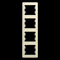 Рамка 4-м GLOSSA верт. беж. Systeme Electric GSL000208 (1/15/90)