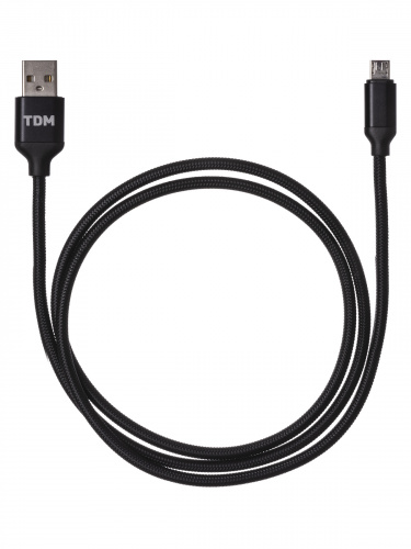 Дата-кабель TDM ДК 7, USB - micro USB, 1 м, тканевая оплетка, черный, (1/200) (SQ1810-0307) фото 4 Дата-кабель TDM ДК 7, USB - micro USB, 1 м, тканевая оплетка, черный, (1/200) (SQ1810-0307) фото 4