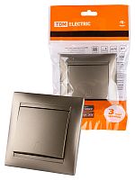 Кнопка звонковая 6А бронза , с/у, "Лама" (10/120) TDM (SQ1815-0708)