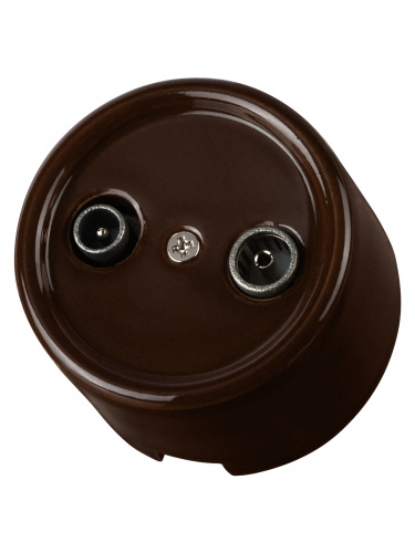 Розетка TDM TV+R оконечная коричневая «Болонь» (1/72) (SQ1820-0455) фото 6