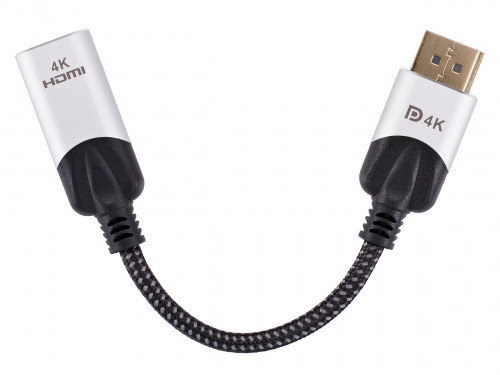 Адаптер DisplayPort(M) ---> HDMI(F) 0.15m 4K@60Hz VCOM <CG621M-0.15> (1/100) фото 5