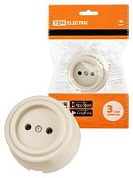 Розетка 2П 10А 250В сл. кость «Виви» TDM (6/36) (SQ1820-1316)