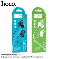 Наушники внутриканальные HOCO M103 Rhyme, микрофон, кнопка ответа, кабель 1.2м, цвет: белый (1/31/310) (6931474788849)