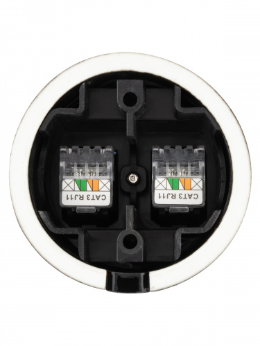 Розетка TDM двойная телефонная RJ11 черная «Болонь» (1/72) (SQ1820-0250) фото 3 Розетка TDM двойная телефонная RJ11 черная «Болонь» (1/72) (SQ1820-0250) фото 3