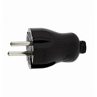 Вилка SMARTBUY прямая без заземления черная 10А 250В (SBE-10-P04-b) (1/60)