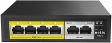 Коммутатор Netis P106C 6x100Mb 4PoE+ 58W неуправляемый, функция PoE Watchdog (PoE авто перезагрузка) (1/20)