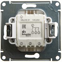 Механизм выключателя 3-кл. С/У GLOSSA 10А IP20 (сх. 3) 10AX механизм перламутр. Systeme Electric GSL000631 (1/20/160)
