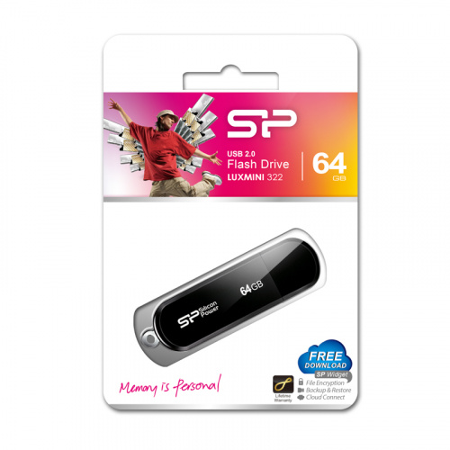 Флеш-накопитель USB 64GB Silicon Power LuxMini 322 черный (SP064GBUF2322V1K) фото 5 Флеш-накопитель USB 64GB Silicon Power LuxMini 322 черный (SP064GBUF2322V1K) фото 5