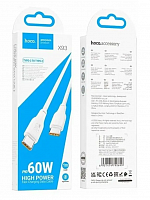 Кабель Type-C - Type-C HOCO X93 Force, 1.0м, 3.0A, PD60Вт, пластик, цвет: белый (1/37/370) (6931474790699)
