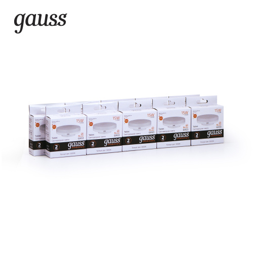 Лампа светодиодная GAUSS Elementary GX53 15W 1020lm 3000K 1/10/100 (83815)
