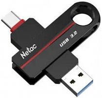 Флеш-накопитель USB 3.2  32GB  Netac  US18 Dual  чёрный  (USB 3.0/3.2 + Type C) (NT03US18C-032G-32BK)