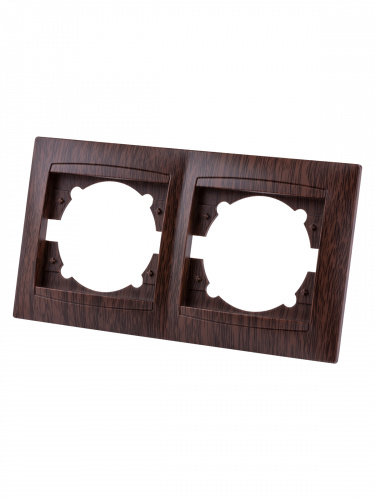 Рамка 2-х постовая горизонтальная венге , с/у, "Лама" (20/240) TDM (SQ1815-0430) фото 5 Рамка 2-х постовая горизонтальная венге , с/у, "Лама" (20/240) TDM (SQ1815-0430) фото 5