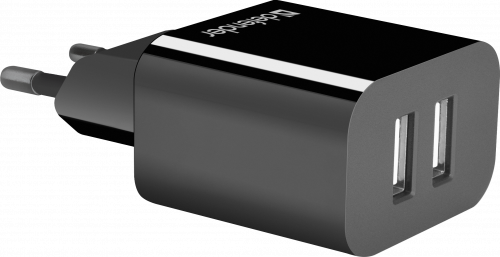Блок питания сетевой 2 USB DEFENDER UPC-21, черный, 5V/2.1А, кабель microUSB (1/50) (83581) фото 6