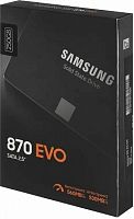 Внутренний SSD  Samsung   250GB  870 Evo, SATA-III, R/W - 560/530 MB/s, 2.5", Samsung MJX, V-NAND 3bit MLC (MZ-77E250B/CN)