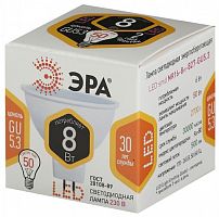 Лампа светодиодная ЭРА STD LED MR16-8W-827-GU5.3 GU 5.3 8 Вт софит теплый белый свет (1/100) (Б0020546)