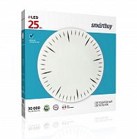 Светильник светодиодный SMARTBUY потолочный 25W сloсk, 6000К, 2000Лм, 370*60мм (SBL-сloсk-25-W-6K) (1/20) (SBL-Clock-25-W-6K)