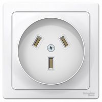 Розетка 1-м С/У BLANCA 32А IP20 250В 2P+N бел. Systeme Electric BLNSR003231 (1/6/36)